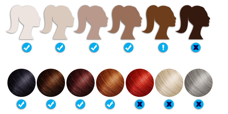 hair and skin tones